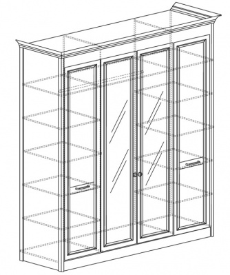 Шкаф 4-х дверный Адель №457
